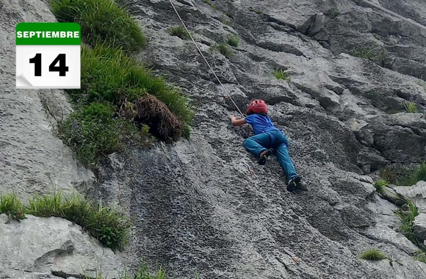 Escalada deportiva con niños Asturias